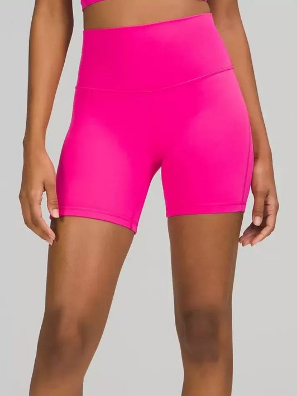 Yogalicious Hot Pink High-Rise Bike Shorts